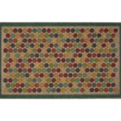 Kirkland's Home Bright Colorful Dots Ornamental Entry Doormat- Doormats