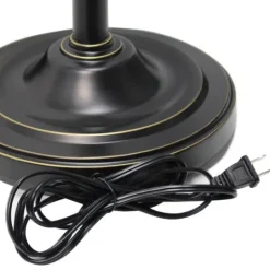 Kirkland's Home Bronze And 3-Scallop Glass Floor Lamp- Floor Lamps