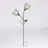 Kirkland's Home Bronze Flowers Solar Lantern Yard Stake- Outdoor Lighting