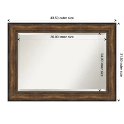 Kirkland's Home Bronze Frame Beveled Mirror, 43.5X31.5 In.- Decorative Mirrors