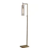 Kirkland's Home Bronze Glass Cylinder Shade Floor Lamp- Floor Lamps