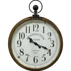 Kirkland's Home Bronze Kensington Station Pocket Wall Clock- Clocks