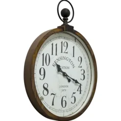 Kirkland's Home Bronze Kensington Station Pocket Wall Clock- Clocks