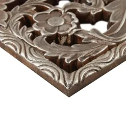 Kirkland's Home Bronze Madison Park Floral Wall Plaques, Set Of 2- Wall Plaques