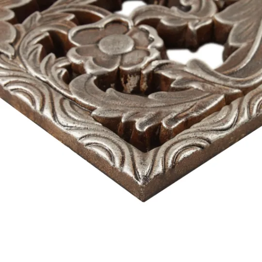 Kirkland's Home Bronze Madison Park Floral Wall Plaques, Set Of 2- Wall Plaques