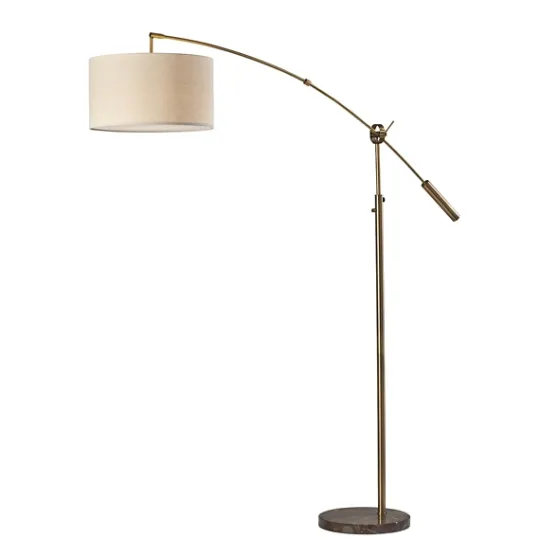 Kirkland's Home Bronze Metal Arched Oversized Shade Floor Lamp- Floor Lamps