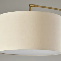 Kirkland's Home Bronze Metal Arched Oversized Shade Floor Lamp- Floor Lamps