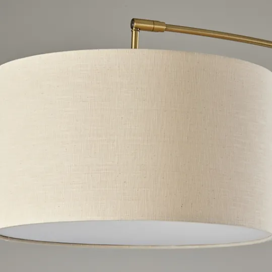 Kirkland's Home Bronze Metal Arched Oversized Shade Floor Lamp- Floor Lamps