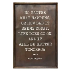 Kirkland's Home Bronze Metal Maya Angelou Plaque- Wall Quotes & Signs