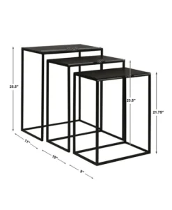 Kirkland's Home Bronze Metal Nesting Side Tables, Set Of 3- Accent & End Tables