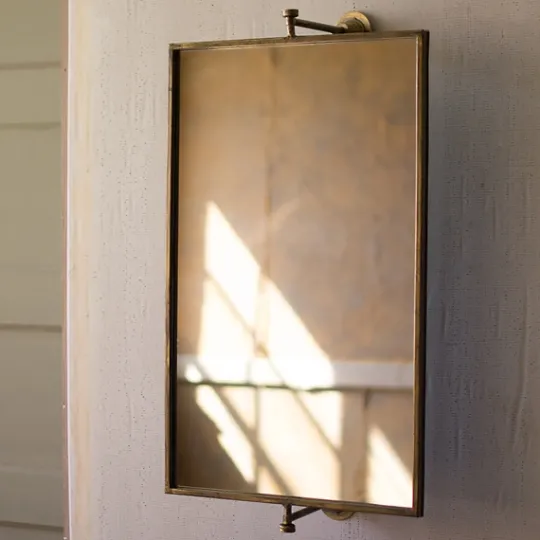 Kirkland's Home Bronze Metal Rectangle Tilting Mirror- Decorative Mirrors