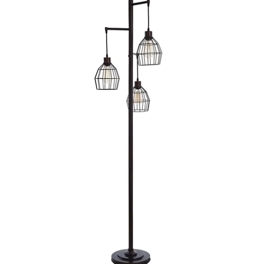 Kirkland's Home Bronze Metal 3-Tier Floor Lamp- Floor Lamps