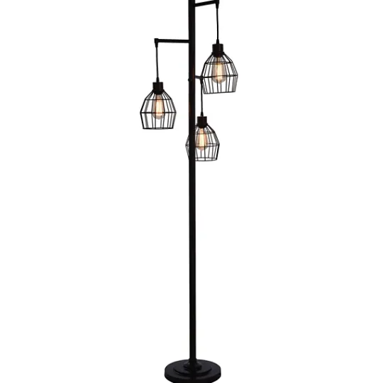 Kirkland's Home Bronze Metal 3-Tier Floor Lamp- Floor Lamps
