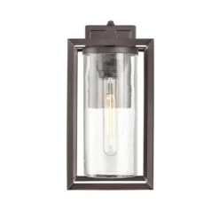 Kirkland's Home Bronze Open Seeded Glass Outdoor Sconce- Outdoor Lighting