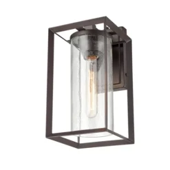 Kirkland's Home Bronze Open Seeded Glass Outdoor Sconce- Outdoor Lighting