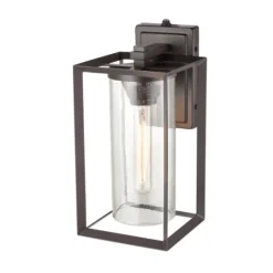 Kirkland's Home Bronze Open Seeded Glass Outdoor Sconce- Outdoor Lighting