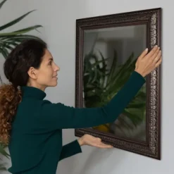 Kirkland's Home Bronze Ornate Beveled Framed Wall Mirror- Framed Mirrors