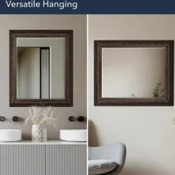 Kirkland's Home Bronze Ornate Beveled Framed Wall Mirror- Framed Mirrors