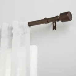 Kirkland's Home Bronze Rhys Cylinder Curtain Rod, 120 In.- Curtain Rods & Hardware