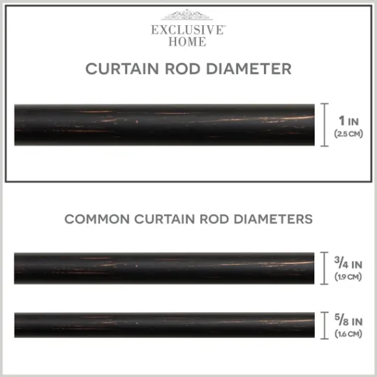 Kirkland's Home Bronze Rhys Cylinder Curtain Rod, 120 In.- Curtain Rods & Hardware