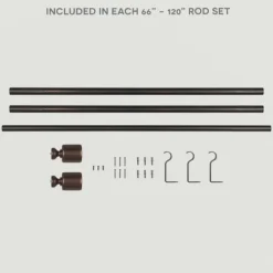 Kirkland's Home Bronze Rhys Cylinder Curtain Rod, 120 In.- Curtain Rods & Hardware