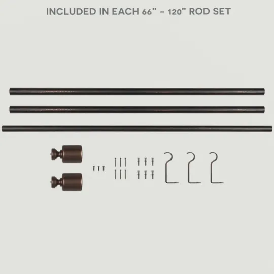 Kirkland's Home Bronze Rhys Cylinder Curtain Rod, 120 In.- Curtain Rods & Hardware