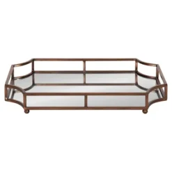 Kirkland's Home Bronze Scalloped Reflective Tray- Decorative Trays