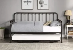 Kirkland's Home Bronze Spindleback Metal Trundle Day Bed- Beds & Headboards