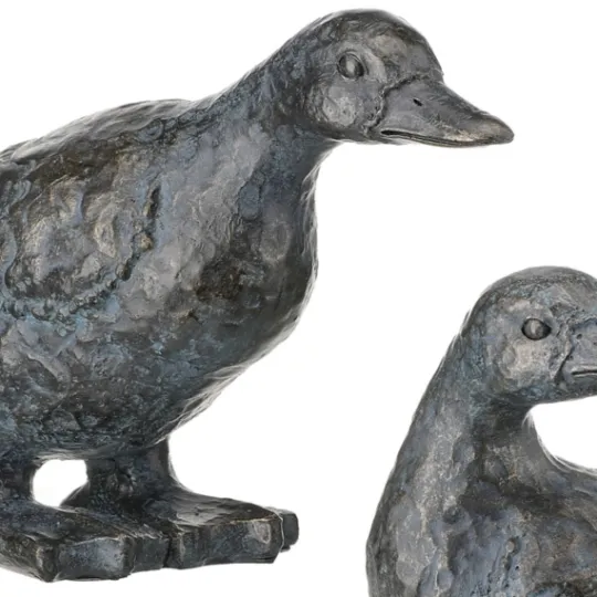 Kirkland's Home Bronze Textured Duckling Statues, Set Of 3- Statues & Figurines