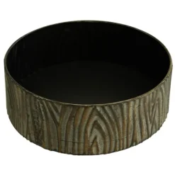 Kirkland's Home Bronze Tree Bark Round Metal Boxes, Set Of 2- Baskets & Boxes