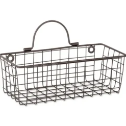 Kirkland's Home Bronze Wall Hanging Wire Baskets, Set Of 2- Wall Storage