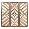 Kirkland's Home Bronze Wood Geometric Wall Plaques, Set Of 3- Wall Plaques