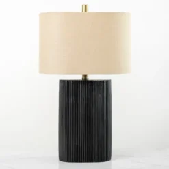 Kirkland's Home Brooks Ribbed Table Lamp- Table Lamps