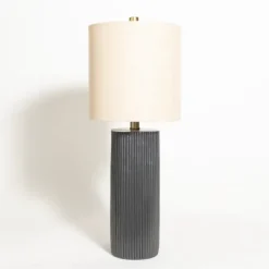 Kirkland's Home Brooks Ribbed Table Lamp- Table Lamps