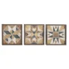 Kirkland's Home Brown Abstract Wood Framed Wall Plaques, Set Of 3- Wall Plaques