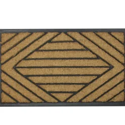 Kirkland's Home Brown And Black Diamond Coir Doormat- Doormats