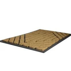 Kirkland's Home Brown And Black Diamond Coir Doormat- Doormats