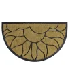 Kirkland's Home Brown And Black Sunflower Half Round Doormat- Doormats