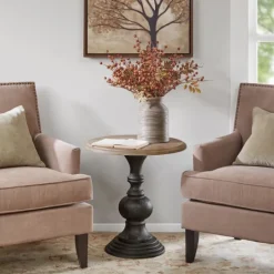 Kirkland's Home Brown And Black Wooden Hemlock Accent Table- Accent & End Tables