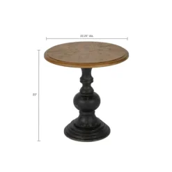 Kirkland's Home Brown And Black Wooden Hemlock Accent Table- Accent & End Tables