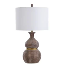 Kirkland's Home Brown And Gold Gourd Table Lamp- Table Lamps