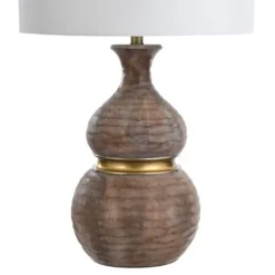 Kirkland's Home Brown And Gold Gourd Table Lamp- Table Lamps
