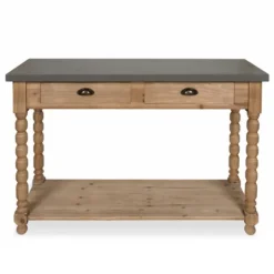 Kirkland's Home Brown And Gray Wood 2-Drawer Console Table- Console Tables