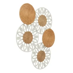 Kirkland's Home Brown And White Bohemian Abstract Wall Plaque- Wall Plaques