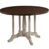 Kirkland's Home Brown And White Round Wooden Dining Table- Dining Tables