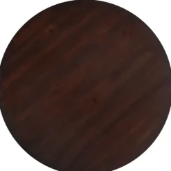 Kirkland's Home Brown And White Round Wooden Dining Table- Dining Tables
