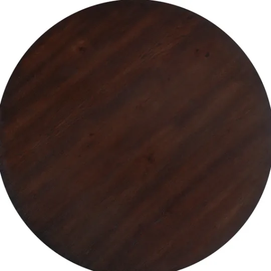 Kirkland's Home Brown And White Round Wooden Dining Table- Dining Tables