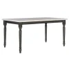 Kirkland's Home Brown And White Traditional Dining Table- Dining Tables