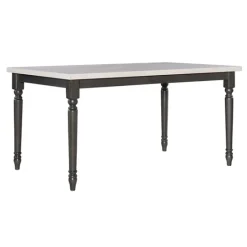 Kirkland's Home Brown And White Traditional Dining Table- Dining Tables