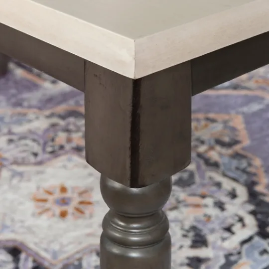 Kirkland's Home Brown And White Traditional Dining Table- Dining Tables